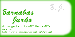 barnabas jurko business card